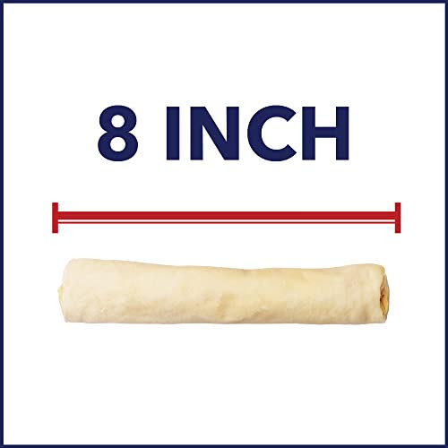 Pet Factory 100% Made In Usa Beefhide 89" Assorted (Bones & Rolls) Dog 6 Count
