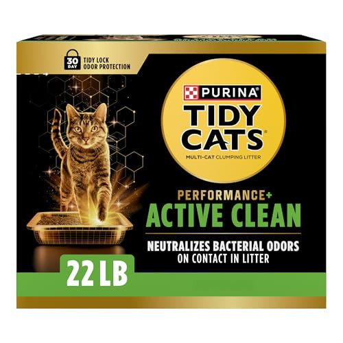 Purina Tidy Cats Performance Plus Active Clean Scented Clumping Multi Cat Litter . Box 22 Lb