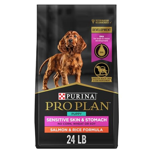 Purina Pro Plan Sensitive Skin And Stomach Dog Food Puppy Salmon And Rice Formula 24 Lb