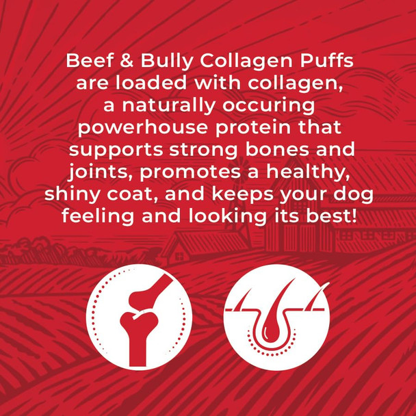 Rewardables Beef & Bully Collagen Puff Treats For Dogs For Rewarding And 6 Oz