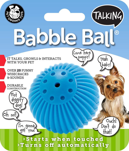 Pet Qwerks 2 Pack Of Talking Babble Ball Interactive Dog Toys Small Wisecracks 2 Pack