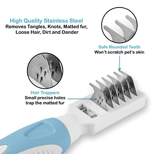 Pets First Professional Pet Mat Remover Dematting Tool For Grooming Cats & Dogs