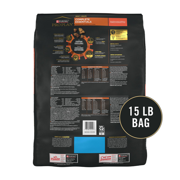 Purina Pro Plan Complete Essentials Shredded Blend Salmon And Rice Dog Food Dry Formula 15 Lb