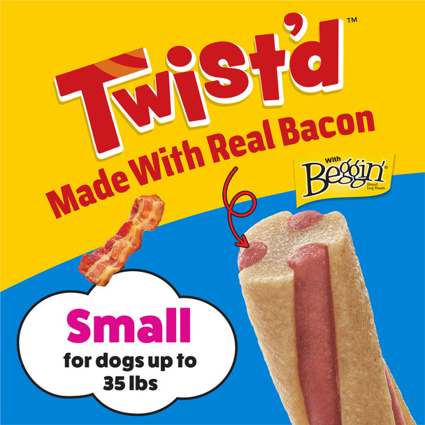 Purina Busy With Beggin' Twist'd Mini Adult Dog Chew Bone Treats . Pouch 12 Ct