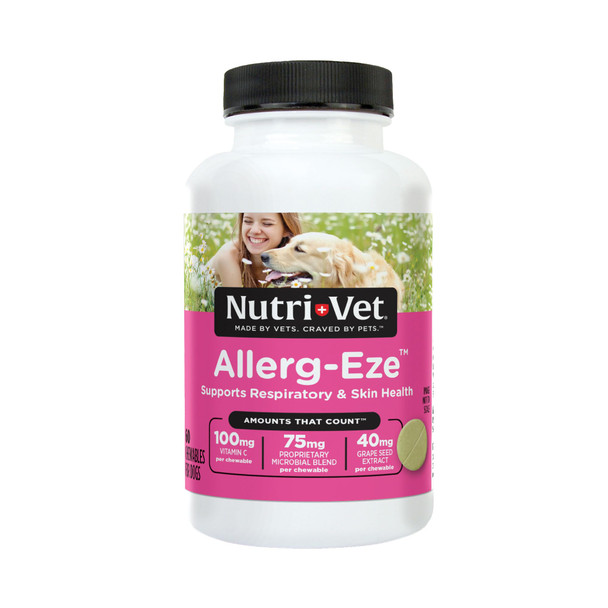 NutriVet NutriVet AllergEze Chewables For Dogs Antioxidants & Omega3 Fatty Acids Allergy 60 Count