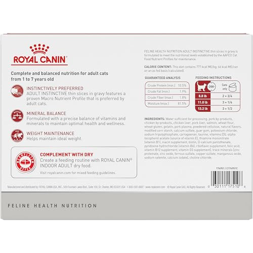 Royal Canin Feline Health Nutrition Adult Instinctive Adult Thin Slices In Gravy Cat 3 Oz Pack Of 12