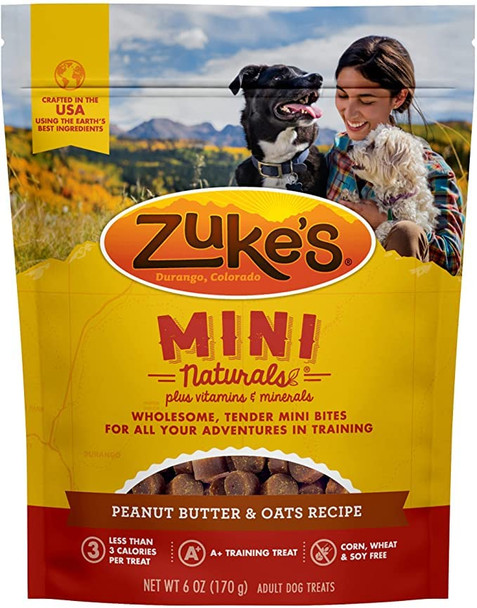 Pet Faves 4 Pack) Zukes Mini Naturals Healthy Moist Dog Training Treats Variety 6Oz 10Ct