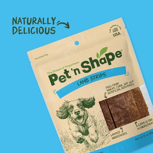 Pet 'n Shape Lamb Jerky Dog Treats 3 Ounce