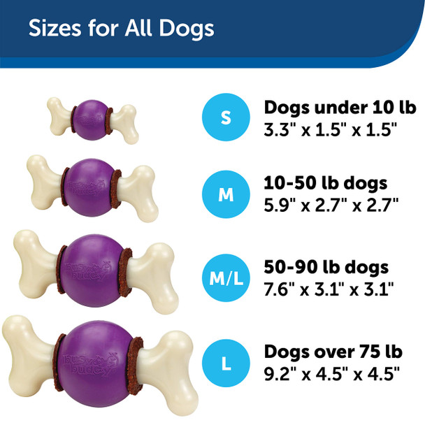 Petsafe Busy Buddy Bouncy Bone Treat Holding Dog Toy Medium/Large Best For 5090 Lb
