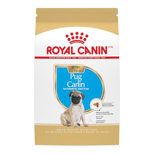 Royal Canin Breed Health Nutrition Pug Puppy Dry Dog Food Bag 2.5 Lb