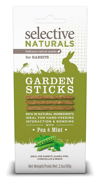 Supreme Petfoods Selective Naturals Garden Sticks Pea & Mint For Rabbits 2.1Ounce