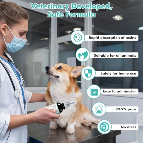Rozjovu Activated Charcoal Gel For Dogs For Poisoning Dog First Aid Activated 100 Ml