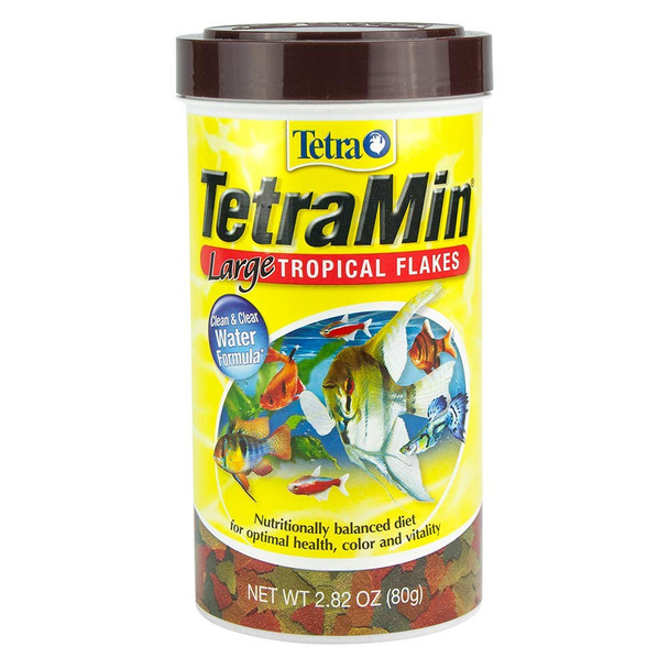 Tetra min Xl Tropical Flakes Large Flakes Nutritionally Balanced Fish Food Tetra 2.82 Ounces
