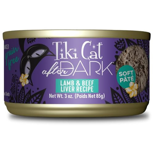 Tiki Pets Cat After Dark Pate Wet Cat Food Lamb & Beef Liver 3 Oz 12 Count