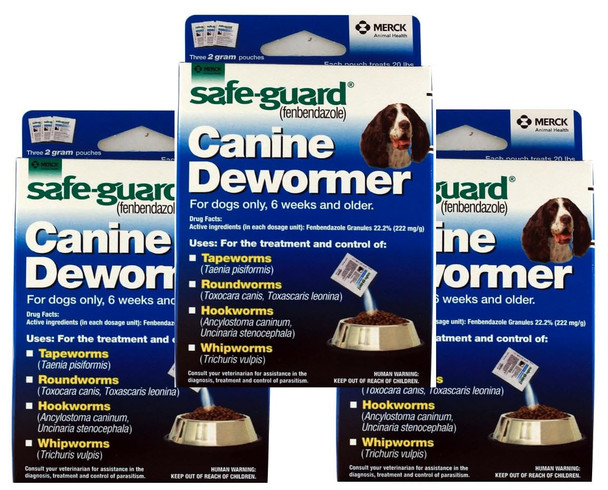 SafeGuard SafeGuard Canine Dewormer For Dogs Only 6 Weeks And Older Total(3 9 Pouches 3 Pack