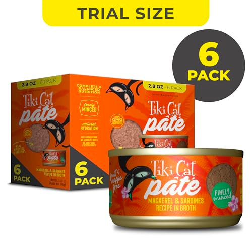 Tiki Pets Cat Grill Pate Sardine & Mackerel . Can 2.8 Oz 6 Count