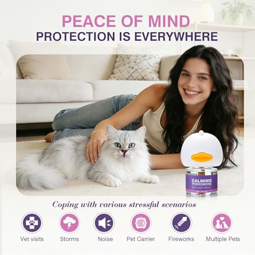Tcllka Relieve Anxiety Stress Cat Calming Diffuser Comfort For Cats Fits All