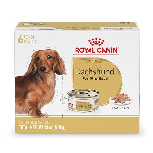 Royal Canin Breed Health Nutrition Dachshund Adult Loaf In Sauce Dog Food (Pack 3 Oz Pack Of 6