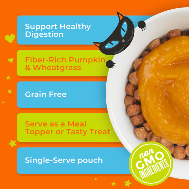 Tiki Pets Cat Tummy Topper Pumpkin Recipe Puree Formulated To Support Healthy Digestion 1.5 Oz 12 Count