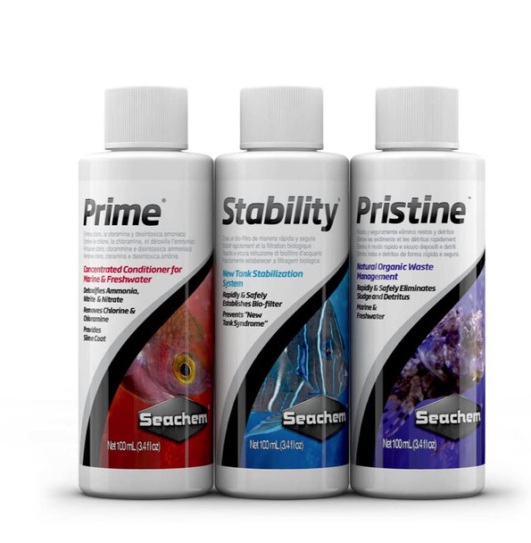 Seachem Surestart 3 . Pack Aquarium Conditioning Pack For Freshwater & Marine 100 Ml