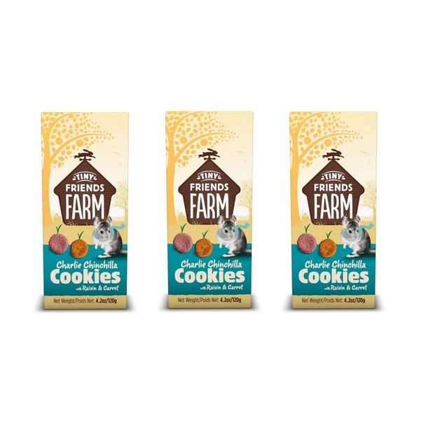 Supreme Petfoods 3 Pack Of Charlie Chinchilla Cookies Small Pet Treats Each With 4.2 Ounces 3 Pack