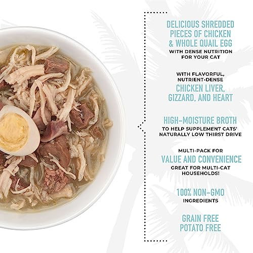 Tiki Pets Cat After Dark Chicken & Quail Egg HighProtein And 100% NonGmo 5.5 Oz Pack Of 12