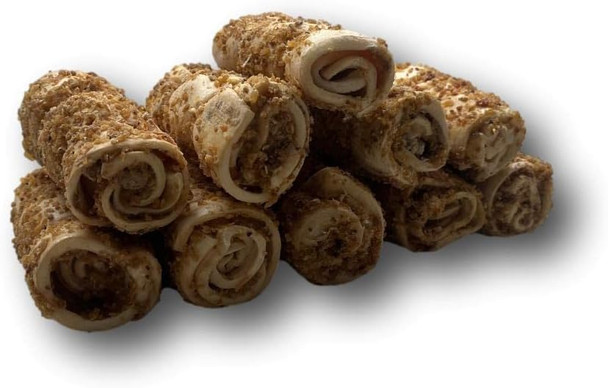 Top Dog Chews – 3” Mini Cheek Rolls with Bully Dust Sprinkles, 10 Pack, Long Lasting Dog Bones for Aggressive Chewers, Rawhide Dog Treats Top Dog Chews – 3” Mini Cheek Rolls with Bully Dust Sprinkles, 10 Pack, Long Lasting Dog Bones for Aggressive Chewers, Rawhide Dog Treats