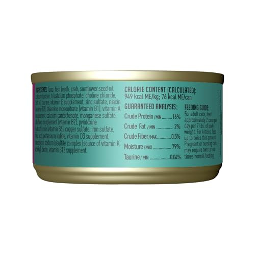 Tiki Pets Cat Grill Wet Cat Food Ahi Tuna & Crab . Cans 2.8 Oz 12 Count
