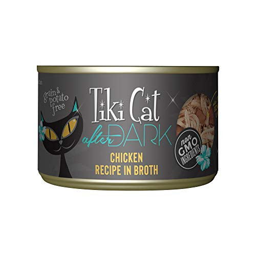 Tiki Pets Cat After Dark Chicken HighProtein And 100% NonGmo Ingredients Wet Cat 5.5 Oz Pack Of 8