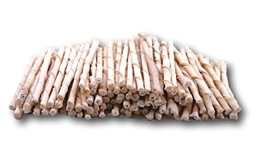 Top Dog Chews All Natural Rawhide Dog Twists (100 Pack) Natural Chew Sticks For 100 Pack