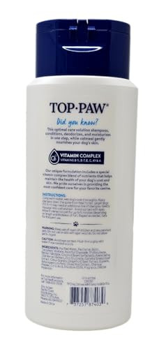 Top Paw AllIn1 Oatmeal Shampoo And Conditioner For Dogs 17 Ounces