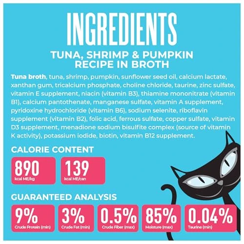 Tiki Pets Cat Aloha Friends Wet Cat Food Tuna Shrimp & Pumpkin 5.5 Oz 8 Count