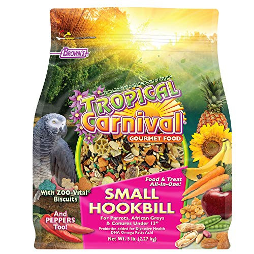 Tropical Carnival F.M. Brown's Tropical Carnival Gourmet Bird Food For Parrots African Greys 5 Lb