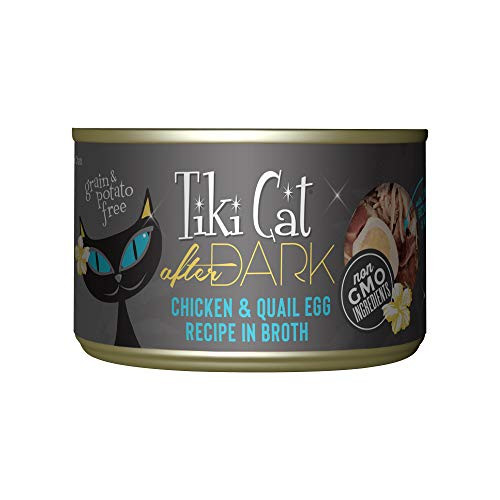 Tiki Pets Cat After Dark Wet Cat Food Chicken & Quail Egg 5.5 Oz 8 Count