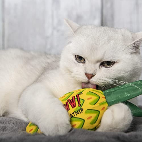 Yeowww Pineapple Catnip Toy For Cats Yellow 7" For All Breed Sizes