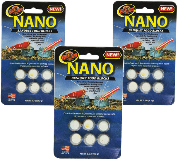 Zoo Med 3 Pack) Laboratories Nano Banquet Block Mini 3Pk 3 Pack