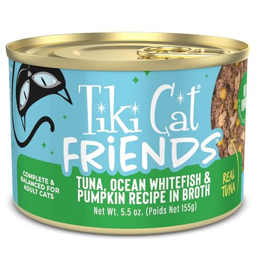 Tiki Pets Cat Aloha Friends Wet Cat Food Tuna Ocean Whitefish & Pumpkin 5.5 Oz 8 Count