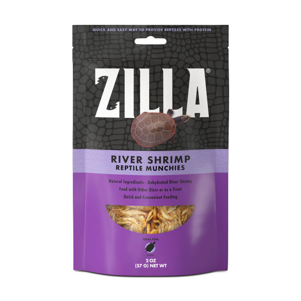 Zilla Reptile Food Munchies River Shrimp For Turtles Salamanders Axolotls And Large 2Ounce