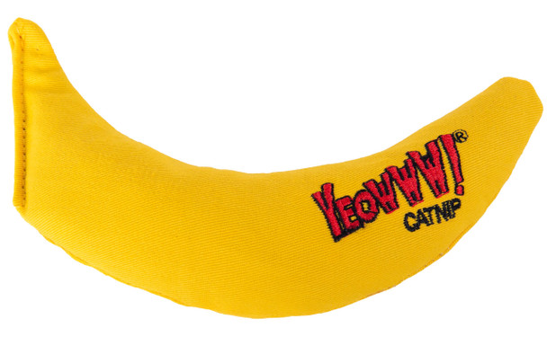 Yeowww Catnip ChiCatA Banana Toy For Cats Durable Cotton Twill Made In 7 Inches