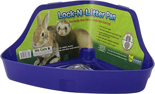 Ware Manufacturing 2 Pack) Plastic LockNLitter Pan For Small Pets Size Regular 2 Pack