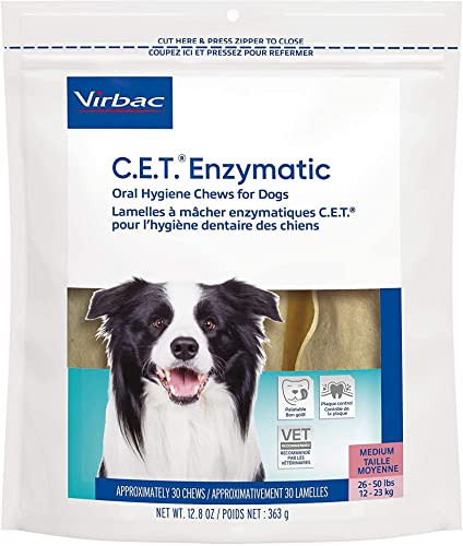 Virbac C.E.T. Enzymatic Oral Hygiene Chews Medium Dog 30 Count