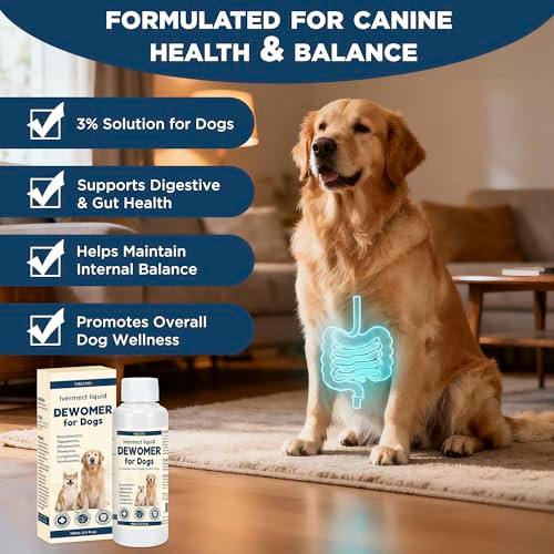 Yakucho Lvermect For Dogs Dewomax Liquid Digestive Support Broad Spectrum Formula For 3.5 Oz
