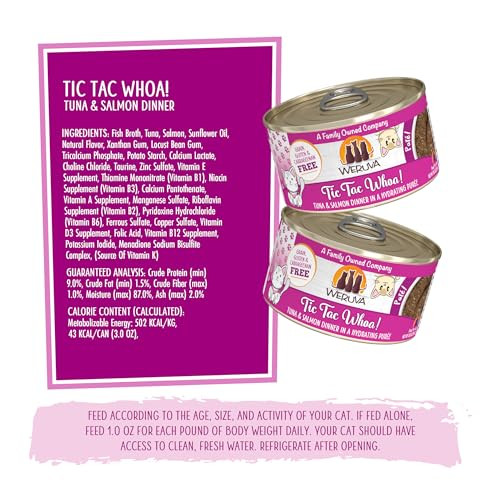 Weruva Wet Cat Food Tic Tac Whoa With Tuna And Salmon Pate 3Oz Pack Of 12