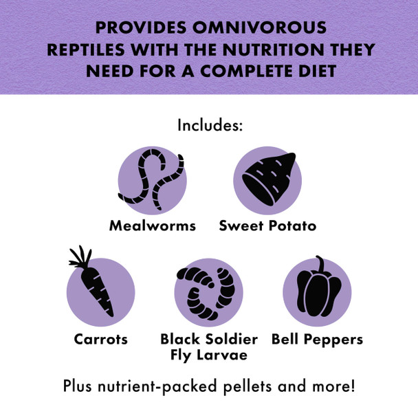 Zilla Pet Reptile Omnivore Food Medley Diet 4 Oz