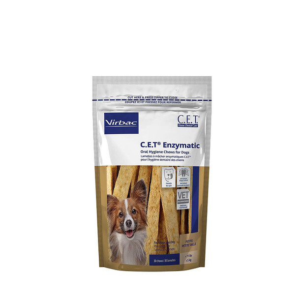 Virbac C.E.T. Enzymatic Oral Hygiene Chews Small Dog 30 CountBeef 0.65 Pounds 30 Count