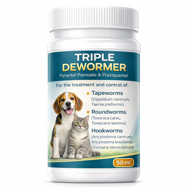 Yeosklum DeWormer For Cats And Dogs Broad Spectrum Pet Wormer With Pyrantel