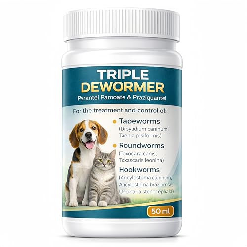 Yeosklum DeWormer For Cats And Dogs Broad Spectrum Pet Wormer With Pyrantel
