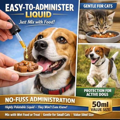 Yeosklum DeWormer For Cats And Dogs Broad Spectrum Pet Wormer With Pyrantel