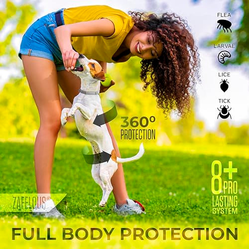 Zafelous Flea And Tick Prevention For Dogs Flea Collar Adjustable 2 Count
