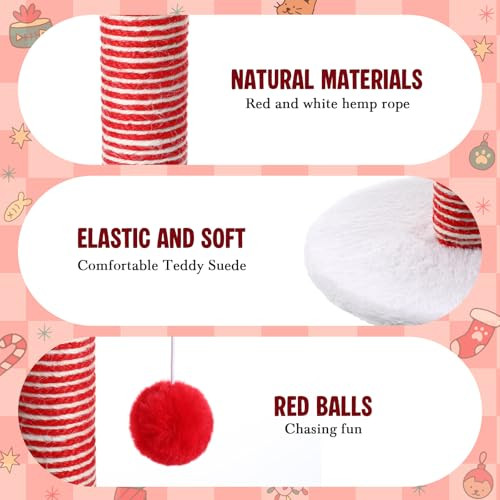 Vertintong 28 Pack Christmas Cat Toys Set Kitten Scratching Post Interactive Cats 28 Pack